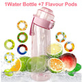 Sports Air Water Bottle BPA Free Drinking Bottles 650ML Fruit Fragrance Water Cup with 7 Flavour pods Outdoor Tableware Oasis Select Pink