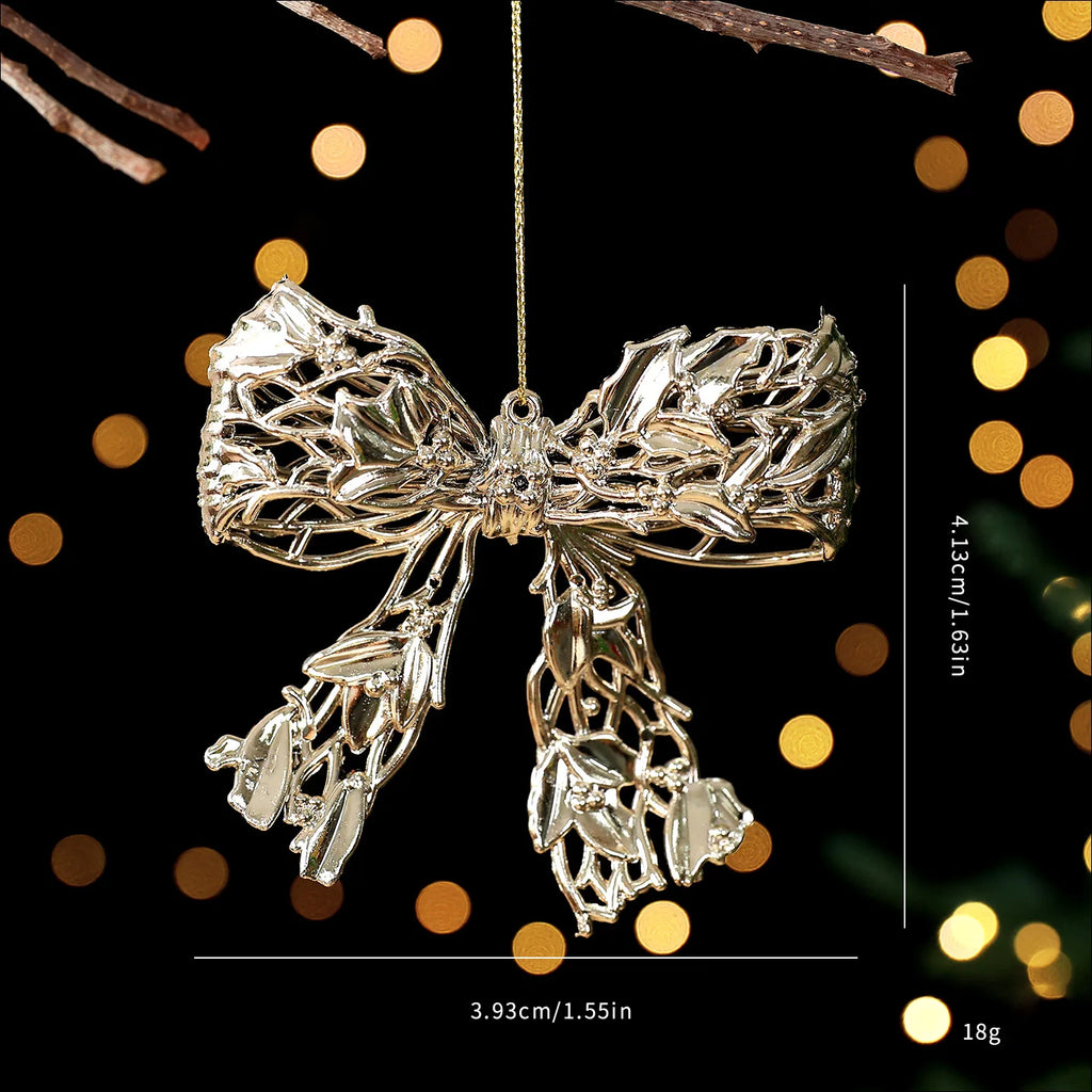 Gold Christmas Tree Ornaments – Angel, Snowflake & Butterfly