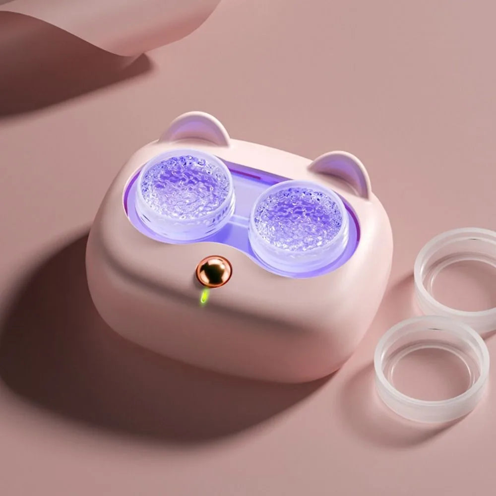 Portable Contact Lens Cleaner High Frequency Vibration Contact Lens Cleaning Case Beauty Pupil Storage Cleaning Container Tools Oasis Select