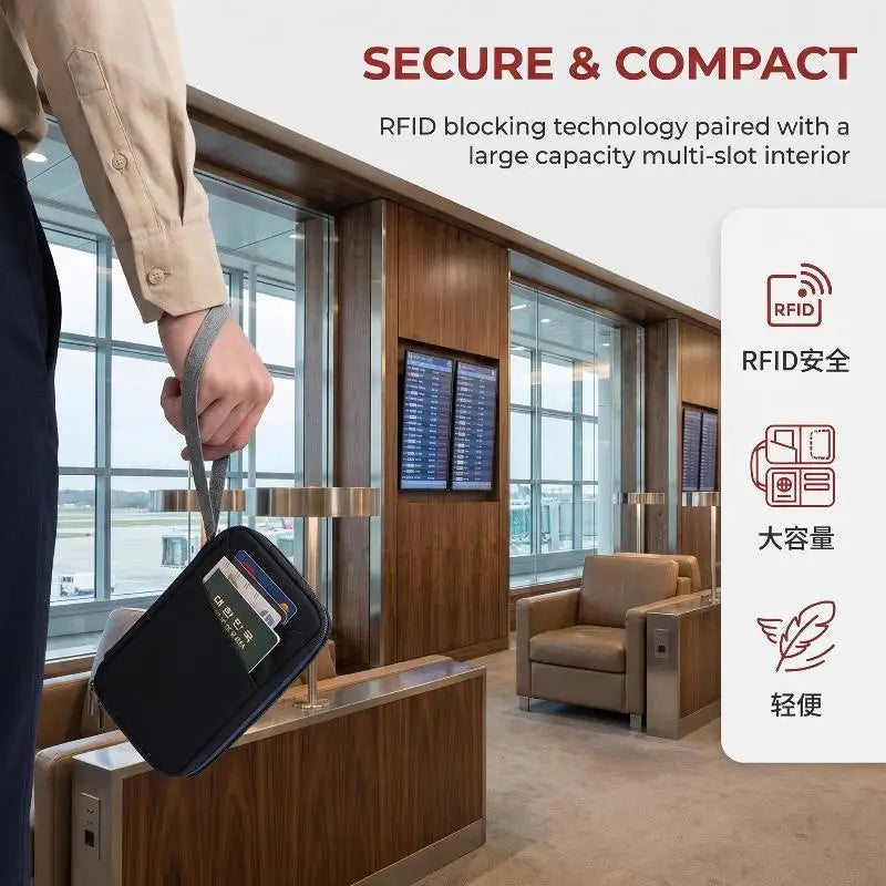 Waterproof Travel Passport Holder RFID Safe Family Organizer Case with Multiple Card Slots - Family Travel Wallet Oasis Select