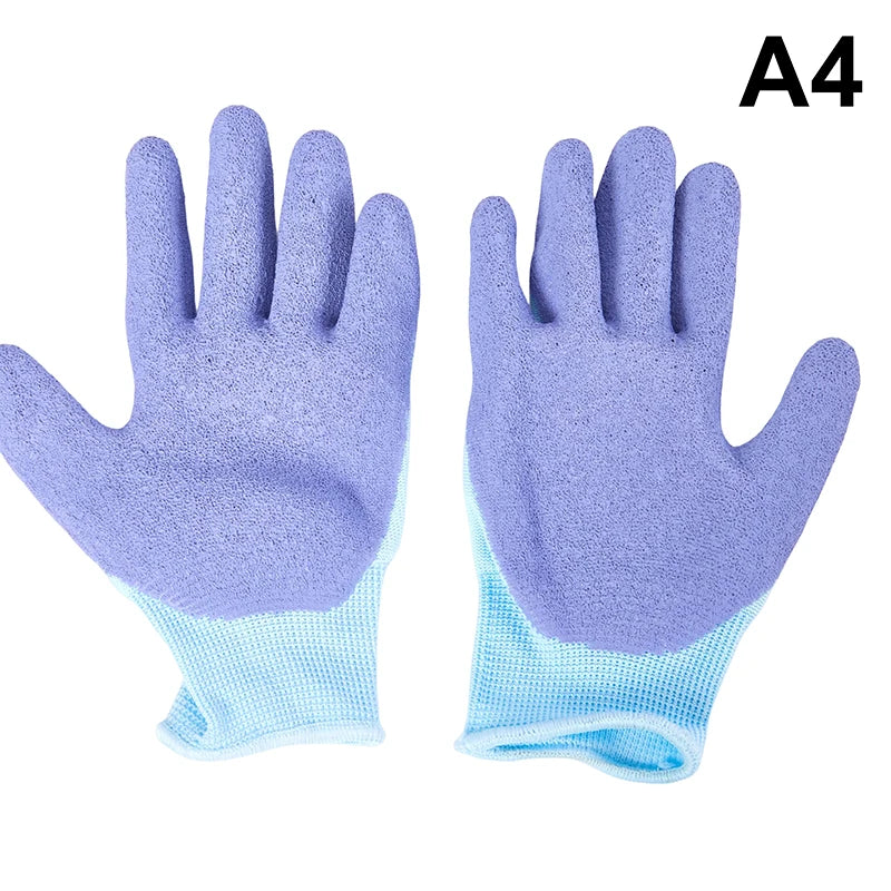 1Pair Breathable Children Gardening Gloves Durable Waterproof Gloves Anti Bite Cut Collect Seashells Protector Handwork Gloves Oasis Select A4
