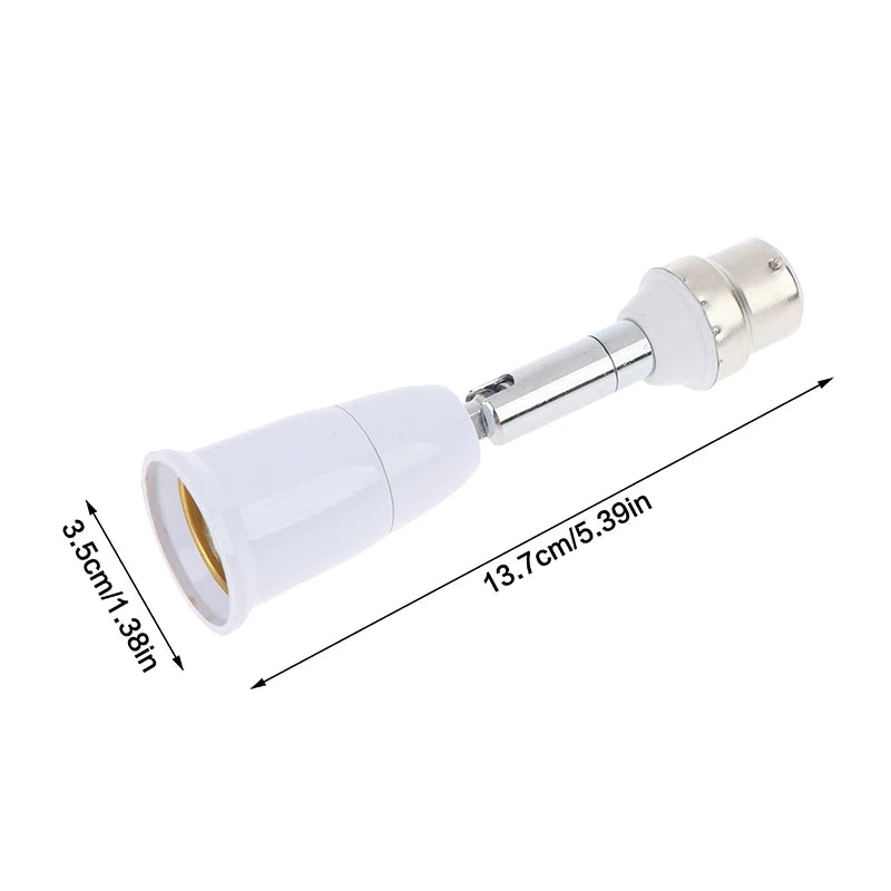SXH 1Pc B22 To E27 Extender Screw E26 Bulb Holder Adapter 90 Drgee Rotatable Bendable Light Socket Holder Converter Oasis Select