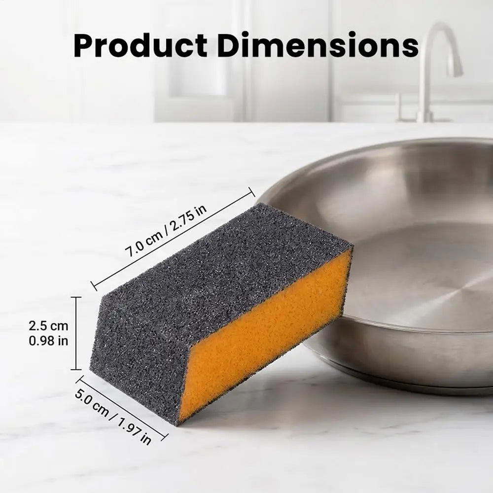 6Pcs Carborundum Sponge Emery Magic Wipe Pot Bottom Cleaning Descaling Sponge Brush Rust Removal Pot Cleaning Scrubber Tool Oasis Select 6Pcs