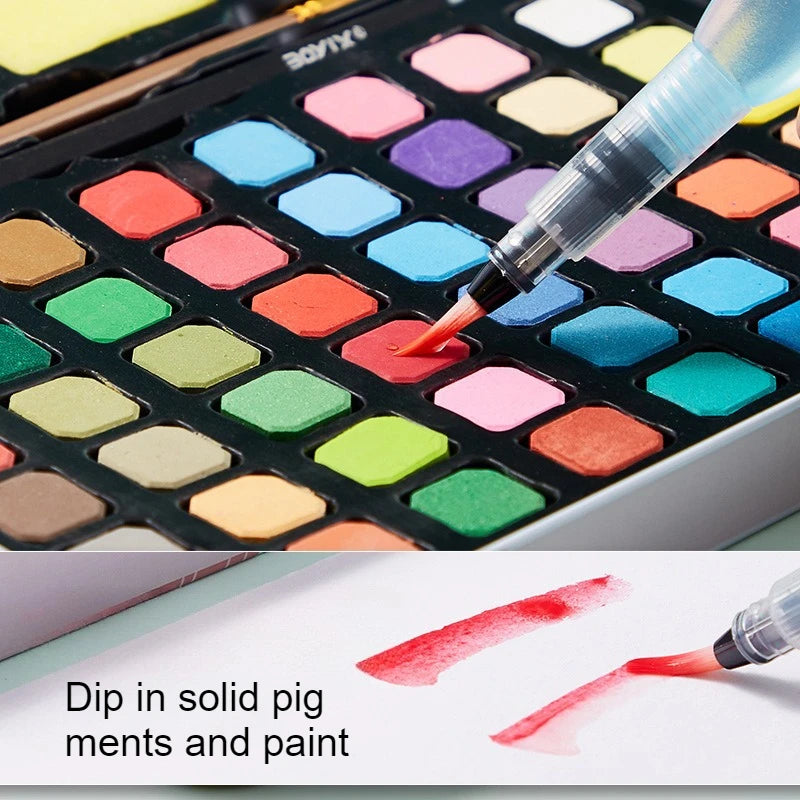 1Pc Fountain Pen for Painting Solid Pigments Paint Brush Watercolor Brush Pen Painting Brushes Water Storage Pen Art Supplies Oasis Select