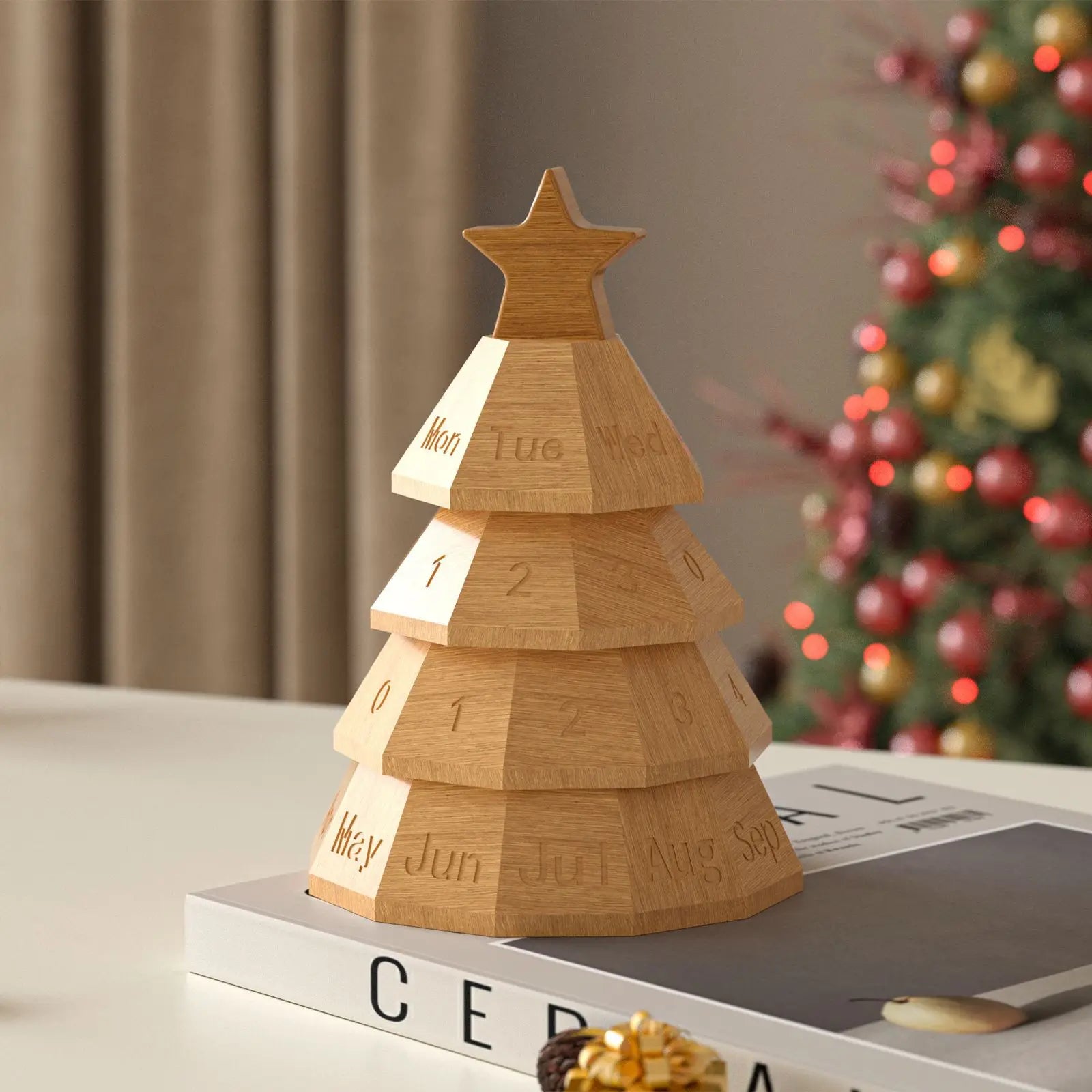 Perpetual Calendar Resin Mold Christmas Tree Storage Box Silicone Mold DIY Aromatherapy Plaster Desk Calendar Ornament Mold Oasis Select