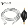 2PCS/SET Multipurpose Portable Suction Pump with Flexible PVC Hose, Essential Tool for Aquarium Water Change Oasis Select black