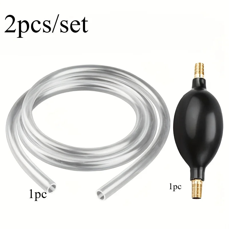 2PCS/SET Multipurpose Portable Suction Pump with Flexible PVC Hose, Essential Tool for Aquarium Water Change Oasis Select black