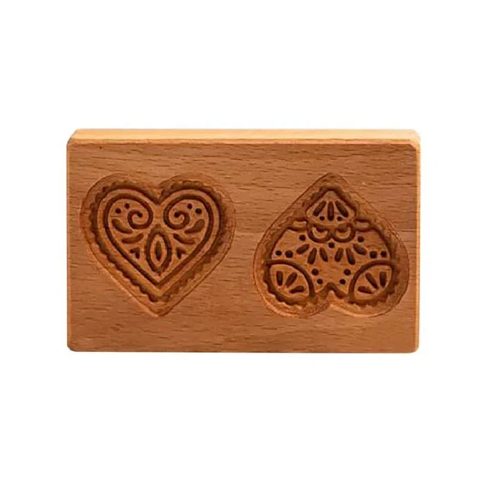 DIY Wooden Shortbread Mold Raspberry Heart Carved Gingerbread Cookie Mold Kitchen Cutter Molds For Valentine's Day Easter Party Oasis Select 10 - 10x8x2cm