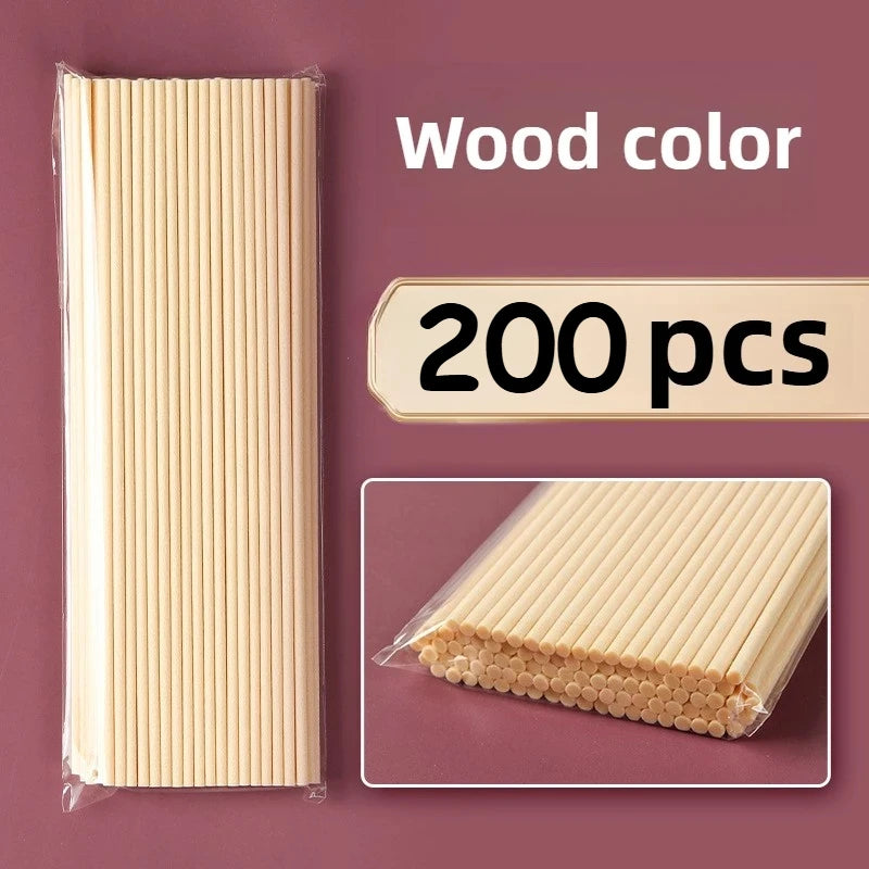 100/200pcs Aromatherapy Sticks, Diffuser Sticks, Black Pink Fragrance Diffusing Strips, Long-lasting, for Indoor Use in Bathroom Oasis Select wood 200pcs