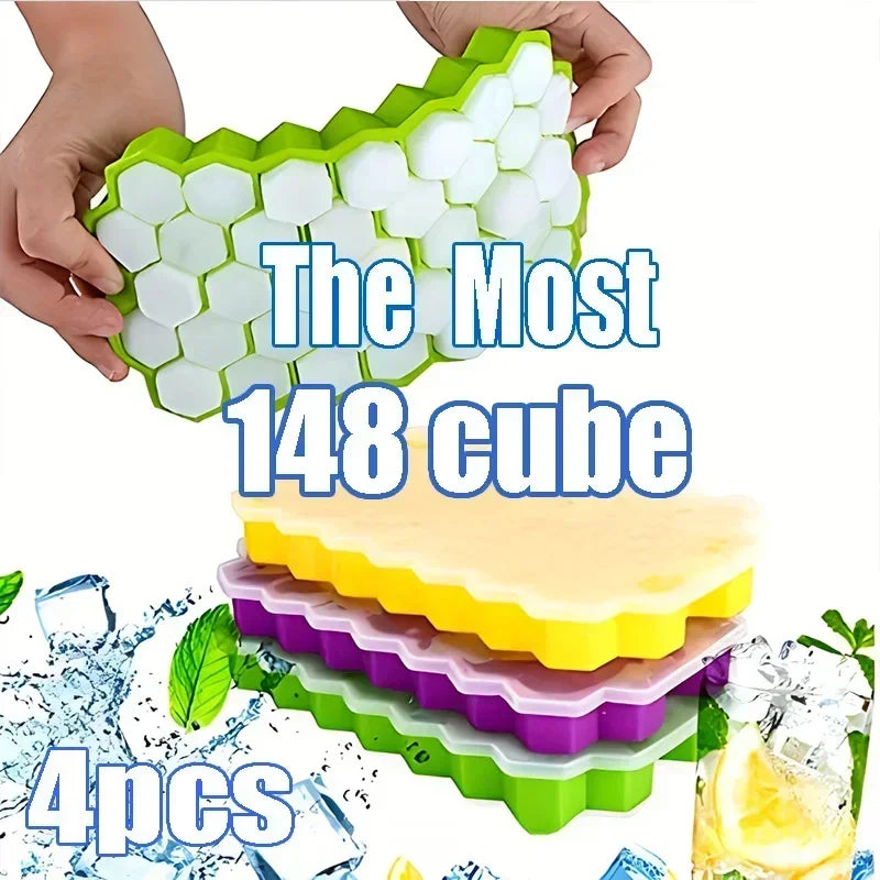 Ice Molds Silicone Honeycomb Hexagonal Template Popsicle Cube Mold Reusable BPA Free DIY Popsicle Mold Ice Cube Trays Oasis Select