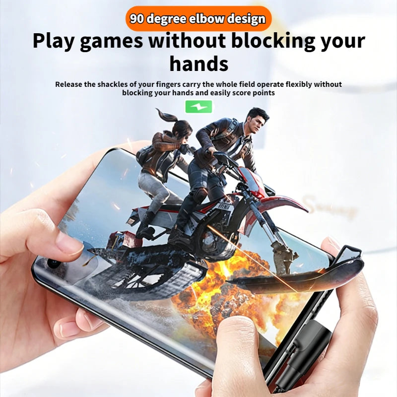60W USB C To Type C PD 90-Degree Angle Gaming Fast Charging Cable Suitable For Type-C Interface Mobile Phone And Tablet Devices Oasis Select