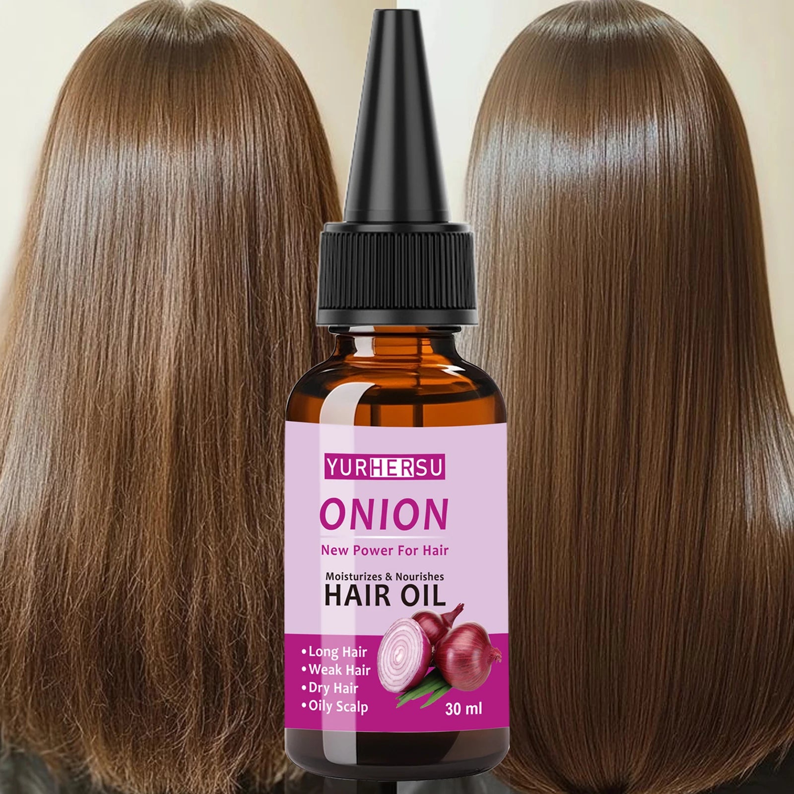 YURHERSU Onion Hair Oil – Pure Natural Hair Growth Treatment Hair Growth Oil Oasis Select