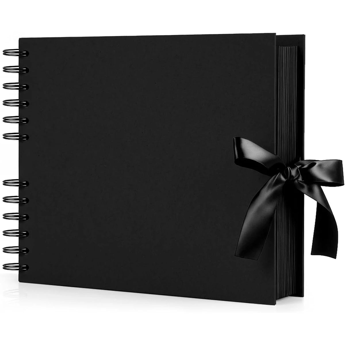 Blank Black/Brown Scrapbook Album – 40 Pages of 300g Acid-Free Cardstock for Modern Collage & Art Journals Oasis Select Black