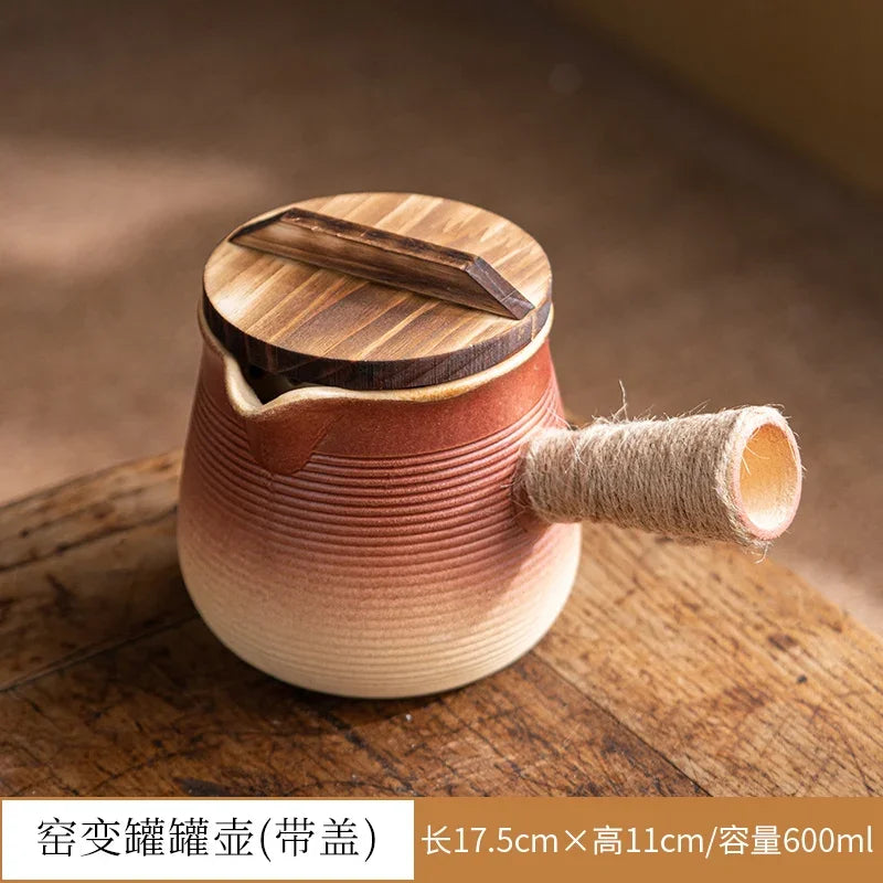 Ceramic Baked Milk Tea Pot Can Be Dry Boiled Boiled Tea Warm Milk Pot Teapot Tea Infuser Oasis Select 600ml