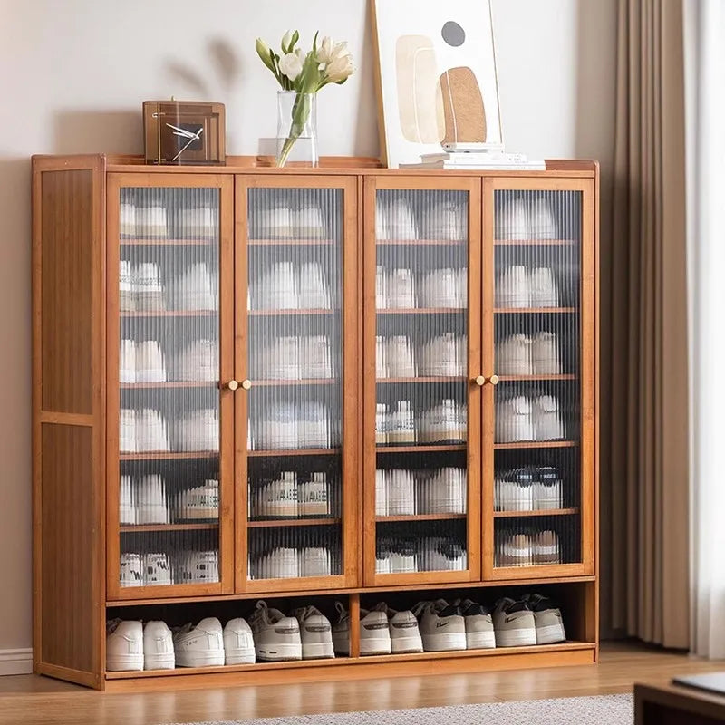 Household door shoe rack simple indoor rental house storage artifact economical multi-layer dust shoe cabinet new Oasis Select