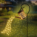 Solar Outdoor Hollowed-out Pattern Shower Kettle Light Golden Water Shower Star Kettle Light Oasis Select Default Title