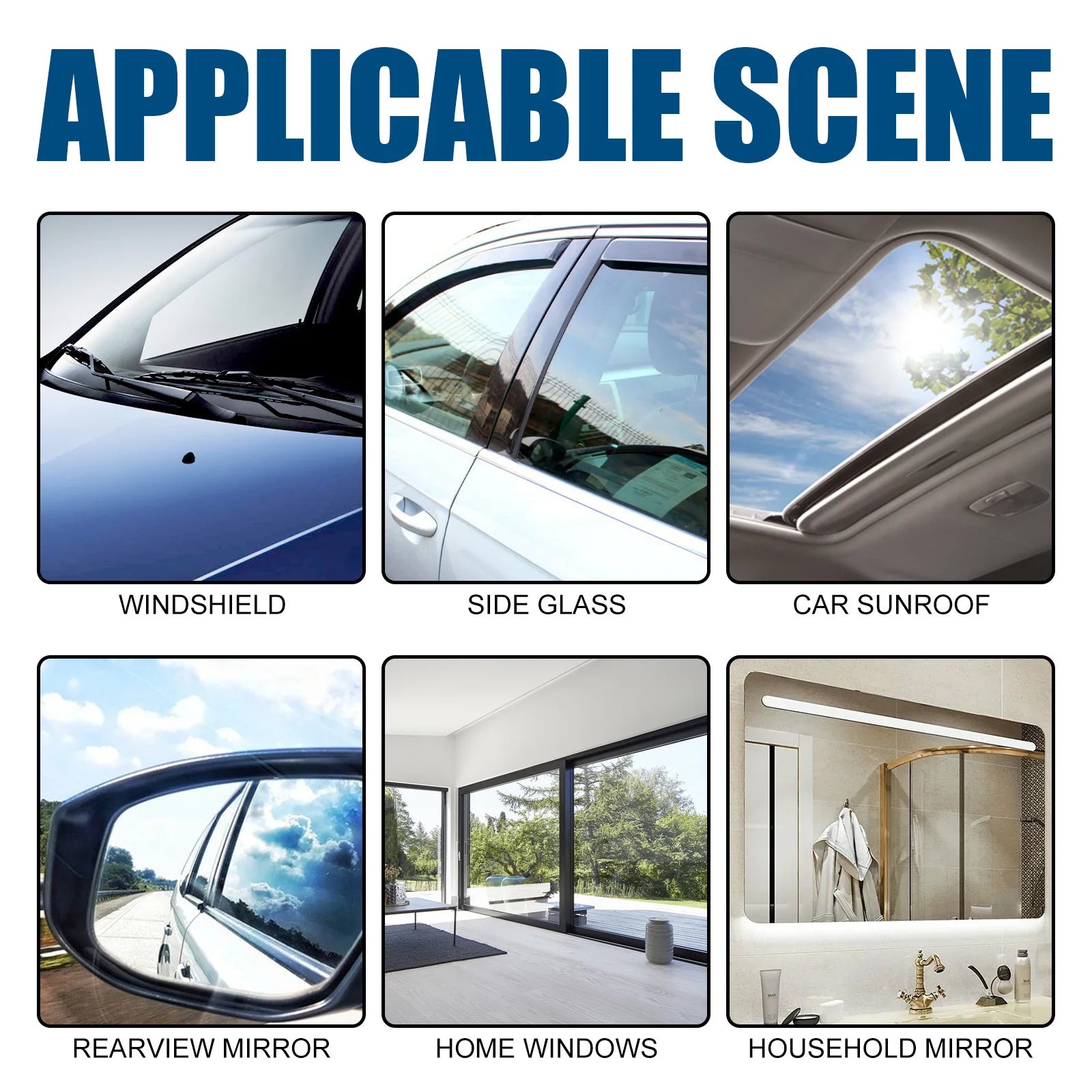 Car Glass Oil Film Remover Remove Stubborn Oil Film Dirt Stain Anti Smear Not Scratch Glass Restore Clarity Car Glass Cleaner Oasis Select