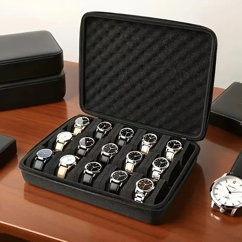 Advanced Watch Storage Box, 15 Card Slot Watch Storage Box, Portable Jewelry Storage Box,Display Cabinet, Suitable For Home Oasis Select