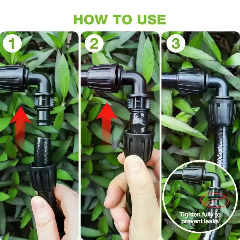 1/2-inch Drip Irrigation Fitting Elbow Connector, Anti-drip Lock Nut Barbed Elbow Connector, Reusable Irrigation Parts Oasis Select