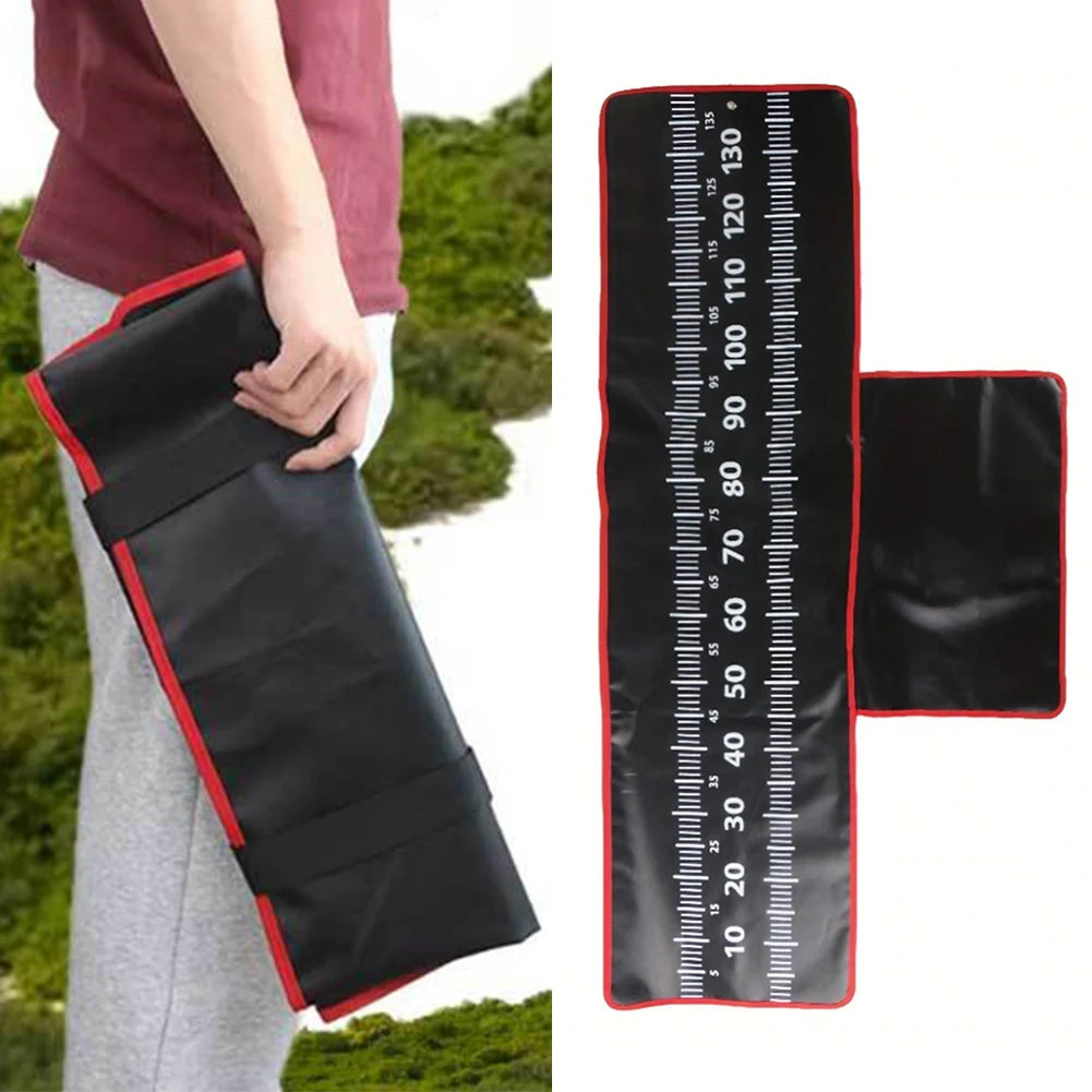1Pcs Fishing Travel Unhooking Mat 140x35cm With Tape Measure For Predator Fishing Unhooking Mat Accessories Oasis Select