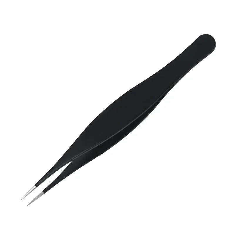 New Super Pointed Acne Clip Acne Needle Grafting Eyelash Clip Blackhead Clip Fake Eyelash Tweezers Lash Tweezers Oasis Select black