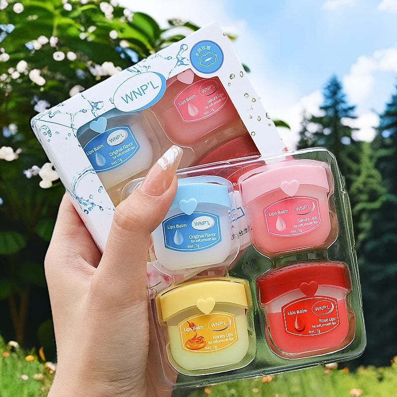 4-Piece Deep Moisturizing Lip Mask Set – Natural & Long-Lasting Lip Mask Set Oasis Select