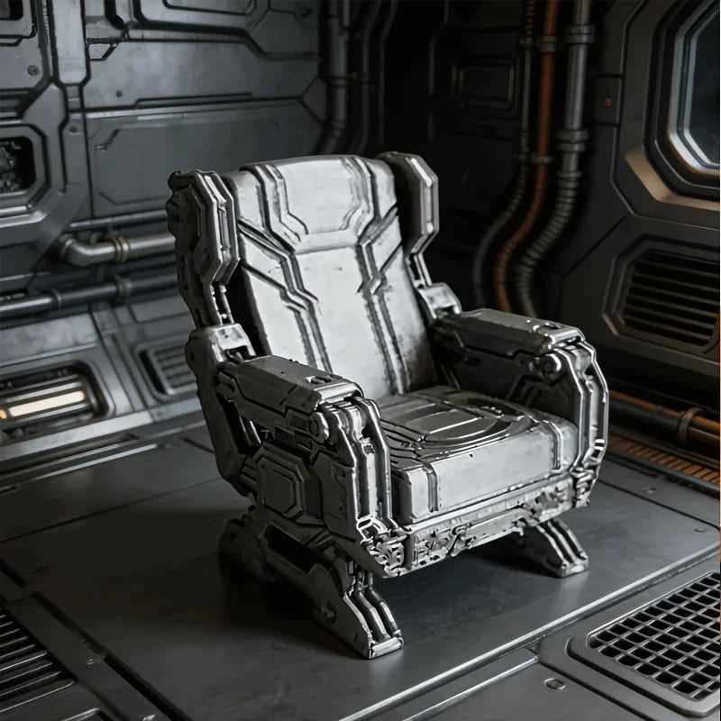Futuristic Sci-Fi Chair Ornament Miniature Seat for Starship Dioramas Wargaming Action Figures DisplaysDIY Scene Decoration Gift Oasis Select