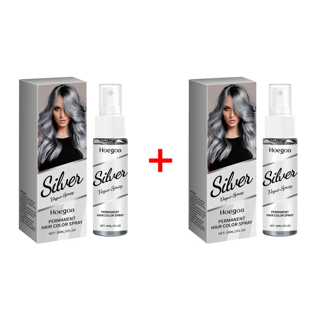 Temporary Gray Hair Dye Spray One-Time Molding Smoky Gray Punk Style Light Color Non-Irritating Unisex Grandma Gray Hair Dye Oasis Select 60ml box