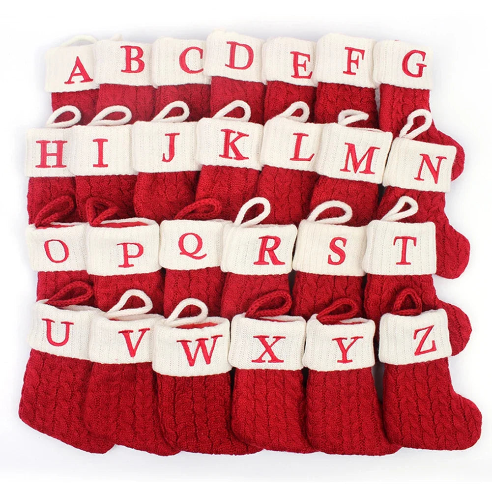 Xmas Socks Christmas Stocking High Capacity Decorations Red White 2022 Christmas Decorations Socks Merry Christmas Oasis Select