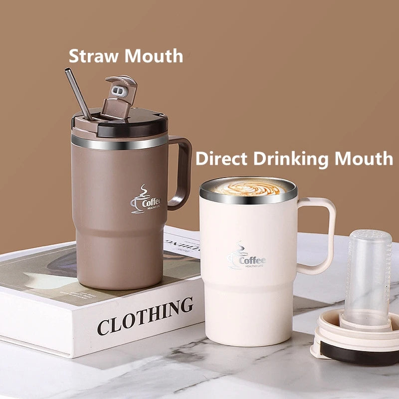 550ML Stainless Steel Insulated Coffee Mug with Lid & Spoon for Office, Students, Sports & Outdoor Activities Coffee Travel Mug Oasis Select