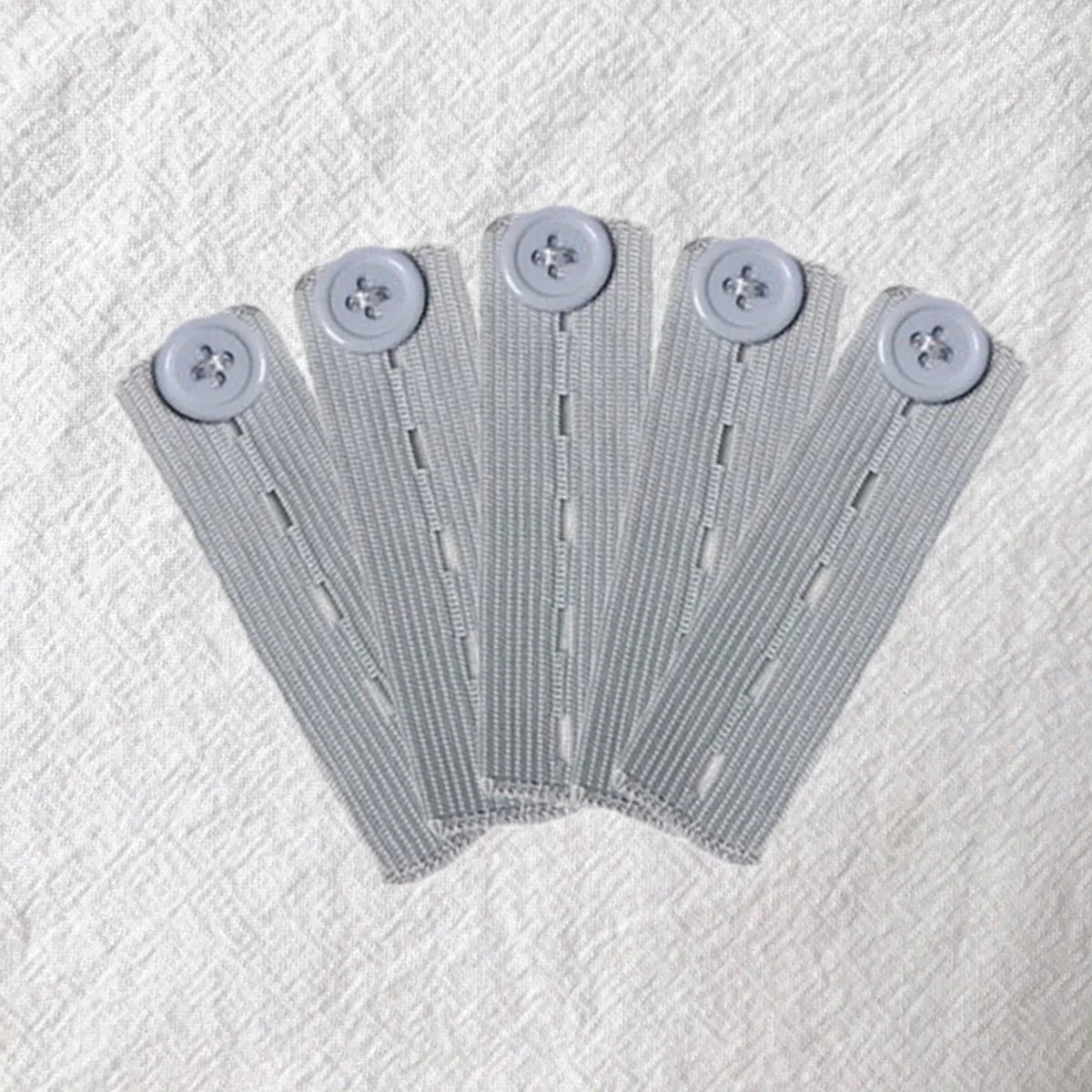 5pcs Pant Extender Belt for Extending Jeans Pants Waist Extender Buttons Pants Adjustable DIY Sewing Supplies Oasis Select GRAY