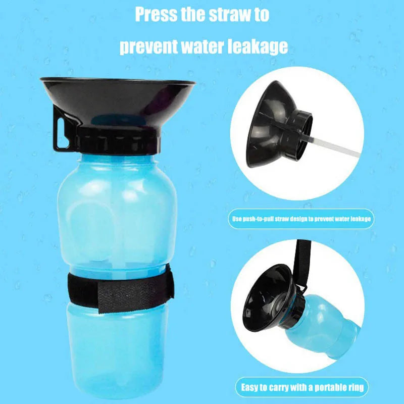 500ml Outdoor Squeeze Portable Pet Dog Water Bottle Large and Small Dog Travel Drinking Cup Supplies Suitable for Dogs and Cats Oasis Select