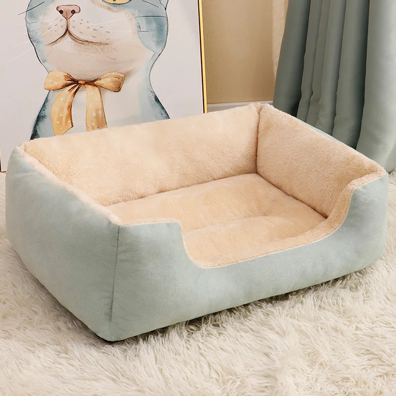 Winter Warm, All-season Plush Cat Pads for Cat and Dog Beds, Washable and Bite-resistant, Small, Medium and Large Dog Bed Pads Oasis Select azure 2XL 80x60cm