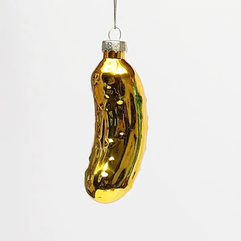 1Pcs Christmas Tree Hanging Ornament Glass Cucumber Pendant Creative Pickled Cucumber Christmas Tree Decor Pendant Oasis Select A1