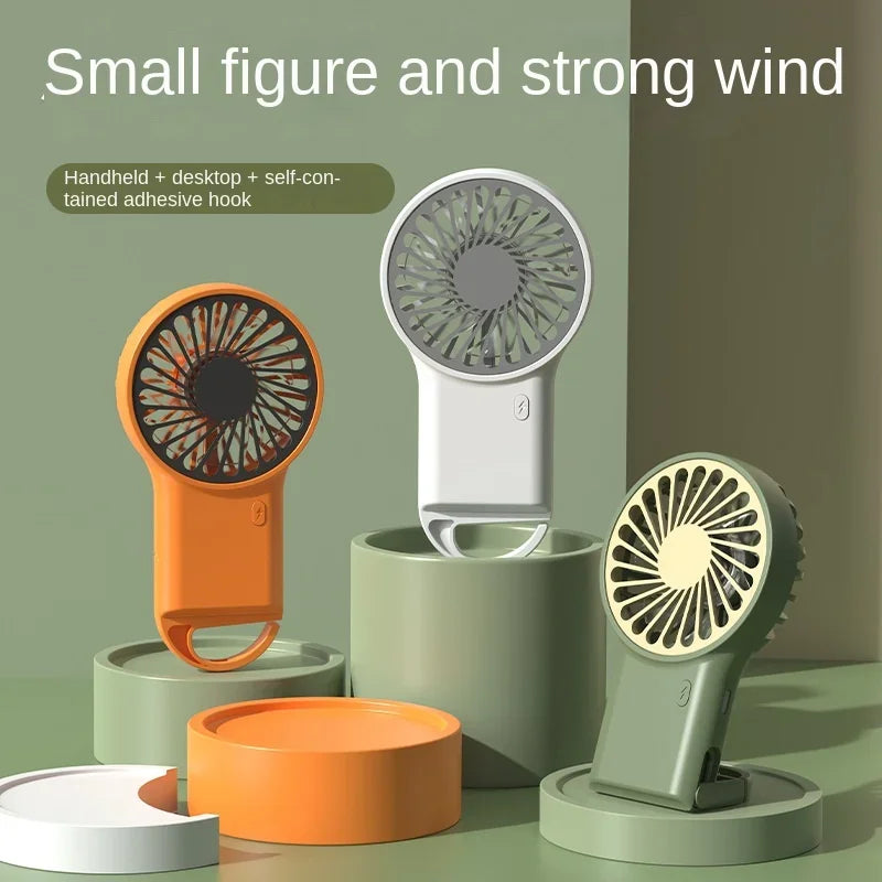 Electric Mini Fan 3 Wind Speed Portable Pocket Fan For Travel Indoor Outdoor Usb Desktop Rechargeable Handheld Fan with Hook Oasis Select