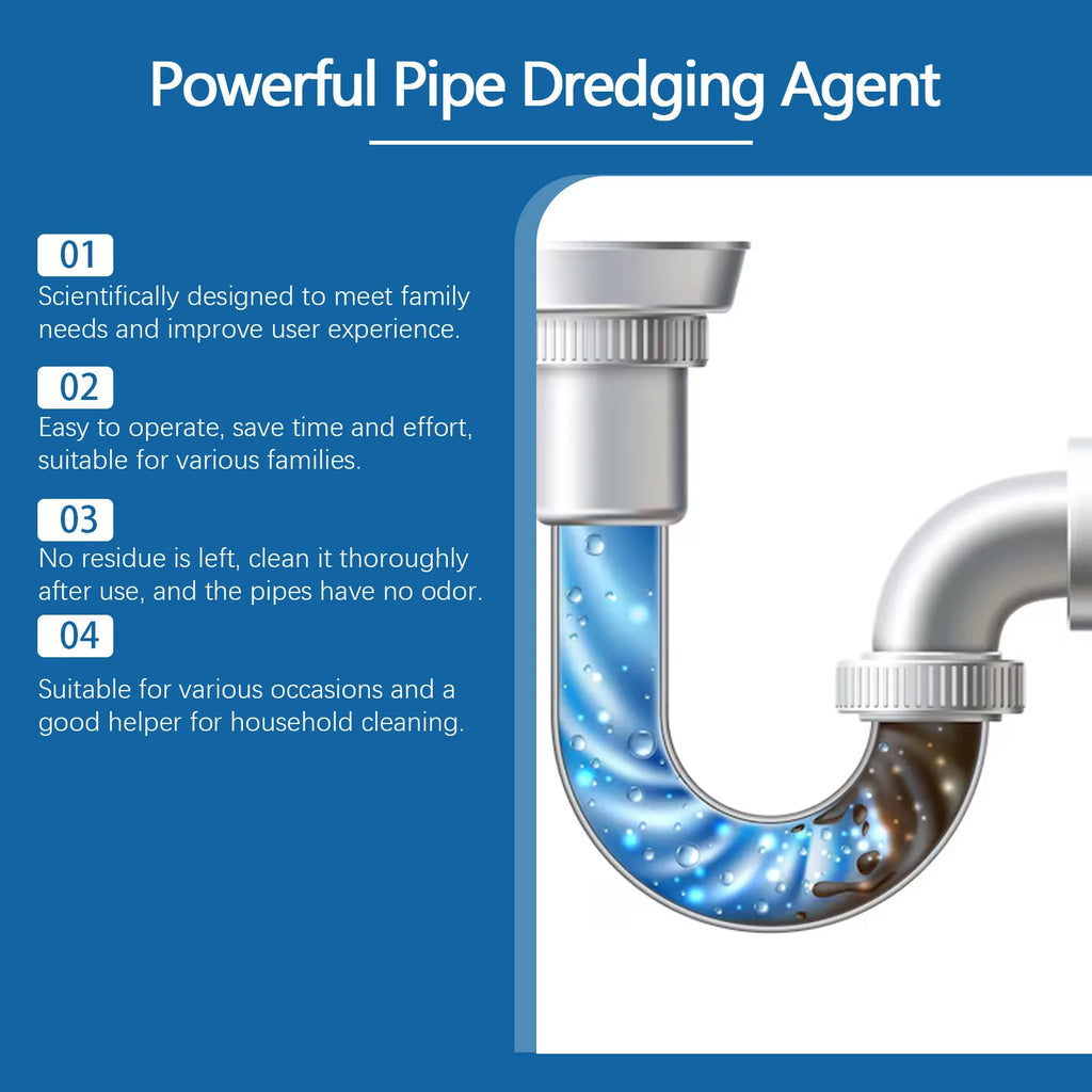 Pipeline Dredging Agent Remove Stubborn Oil Stain Dirt Garbage Residue Unblocked Pipe Prevent Blocking Pipeline Dredging Agent Oasis Select