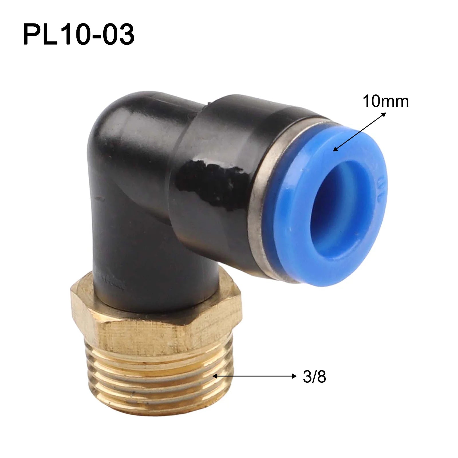 Pneumatic Quick Connector Air Fittings Thread Elbow Adapter PL4-16mm Hose Tube Elbow Air Hose Fittings Quick Connector Oasis Select PL10-03
