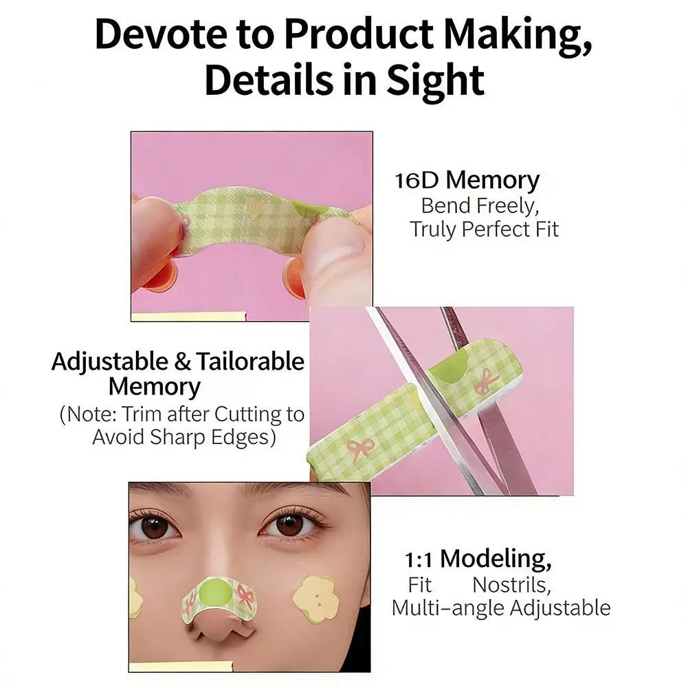 Cute Nose Lift Strips Reusable Nose Shaping Sticker Nose Up Lifting Tape For Nose Reshaping Contouring Cosmetic Tools Oasis Select