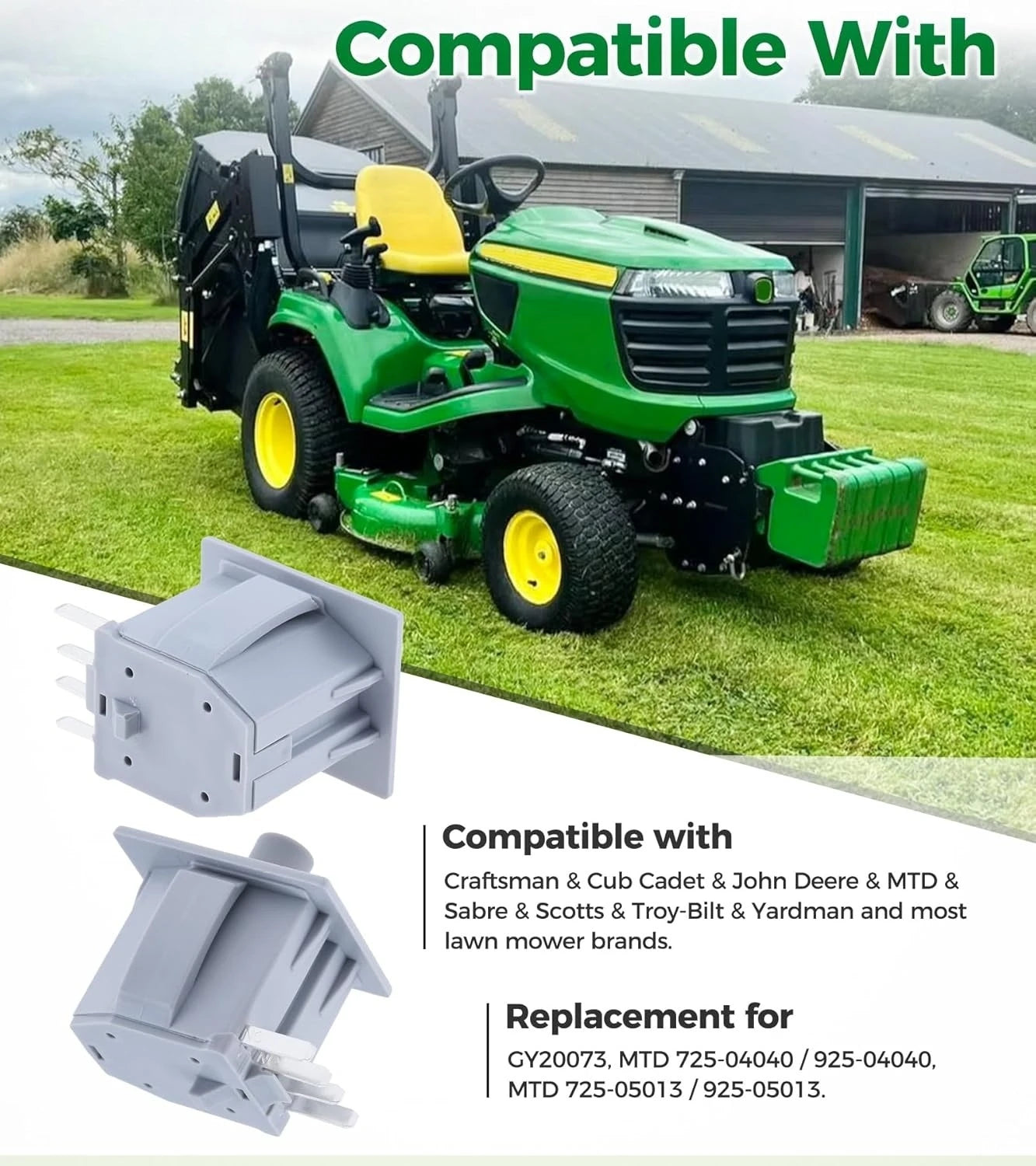 1Pc 430-780 Seat Switch Fits for Lawn Tractors and Mowers Fits for John Deere GY20073 Automatically Shut Down Ignition System Oasis Select