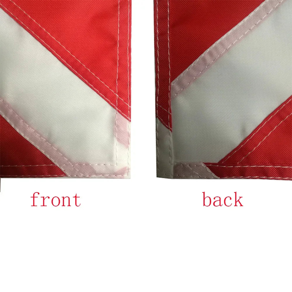 9.6" x 9" Scuba Diving Flag Spearfishing Nylon Float Inflatable Buoy Dive Flag Snorkeling Boat Signal Floater Flag Oasis Select