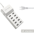 10-Port 50W USB Charging Station | Multi-Device Power Strip Hub