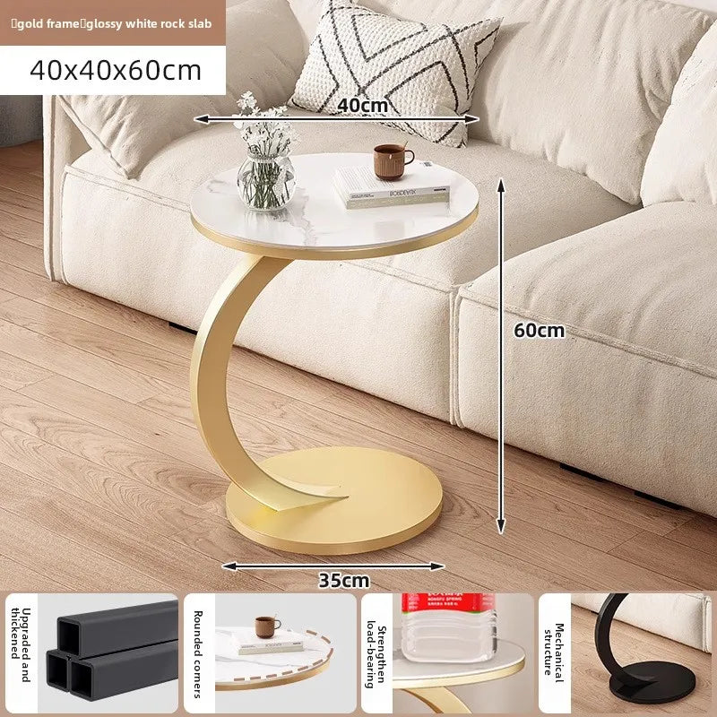 Coffee table marble side table sofa side table balcony small round table bedside table creative corner table small table Oasis Select LM-40CM-JIN