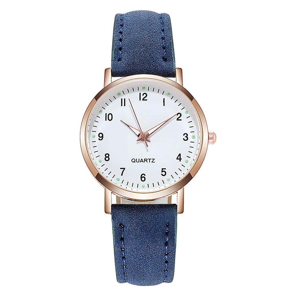 Women's Diamond Luminous Retro Quartz Watch – Leather Strap Ladies Quartz Watch Oasis Select F