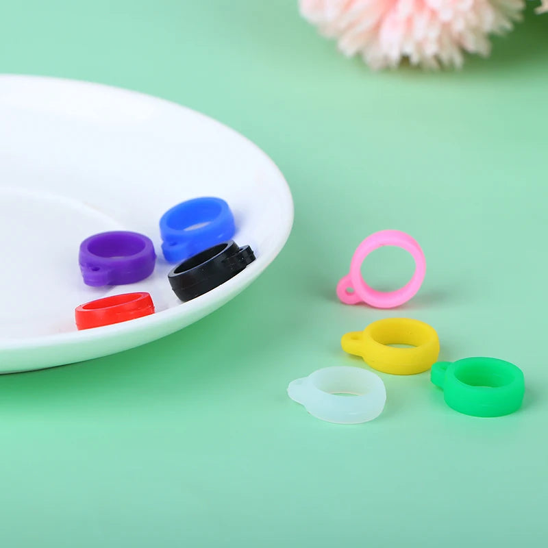 10Pcs Universal Anti-Lost Necklace Lanyards Ring Portable Anti-drop Cigarette Silicone Ring Lanyard Holder With Soft Hoop Oasis Select