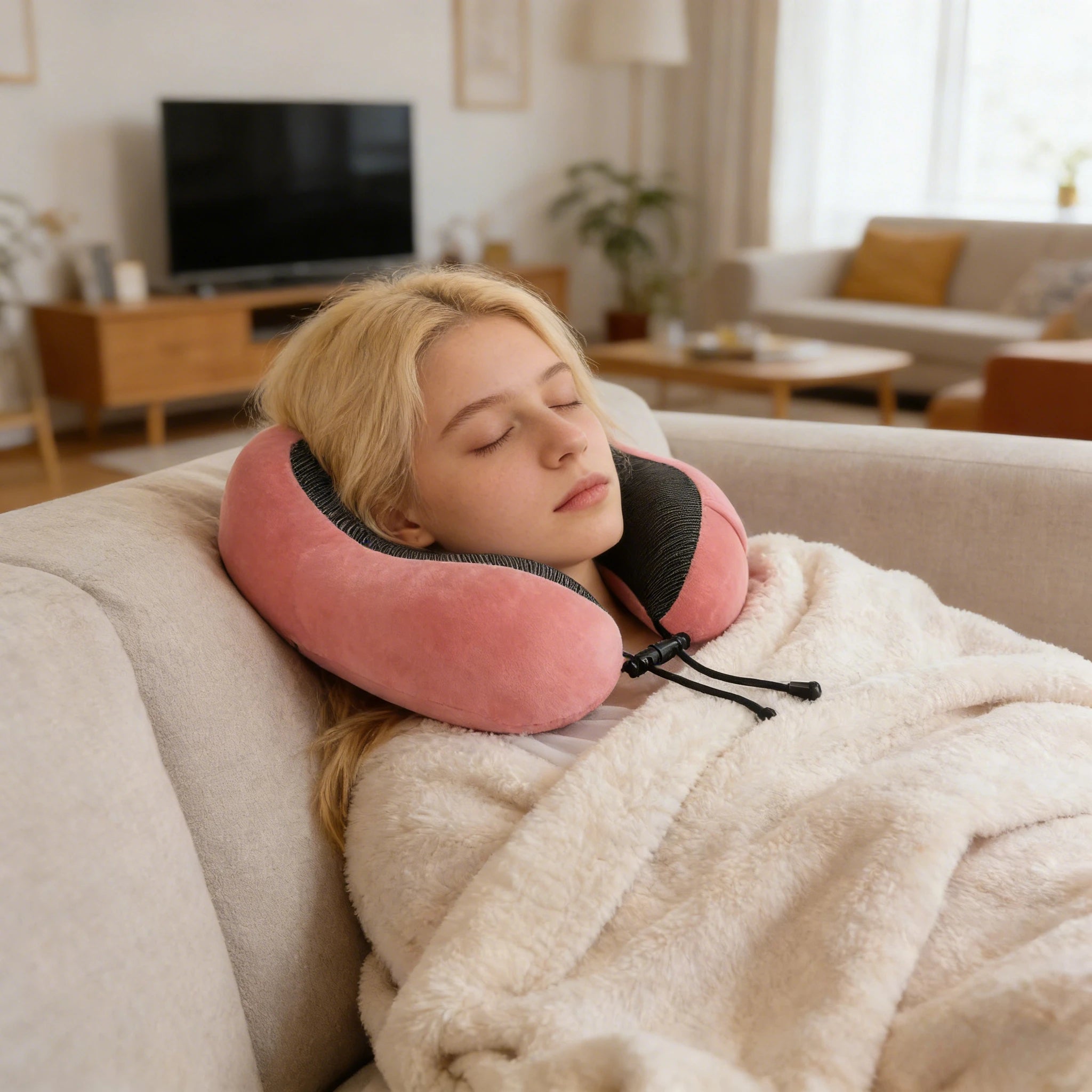U Shaped Memory Foam Travel Neck Pillow Ergonomic Soft Cervical Support Cushion Relaxation Health Care for Airplane Car Oasis Select