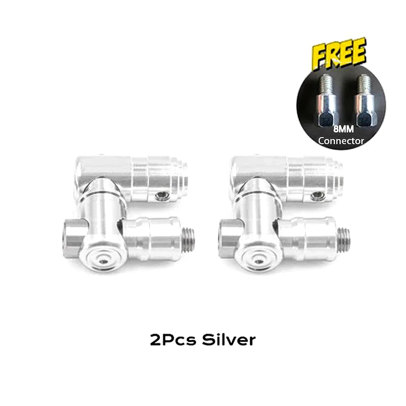 Motorcycle Side Mirror Folding Mechanism CNC 360° Processor Universal Rearview Mirror Fully Adjusta Oasis Select Silver