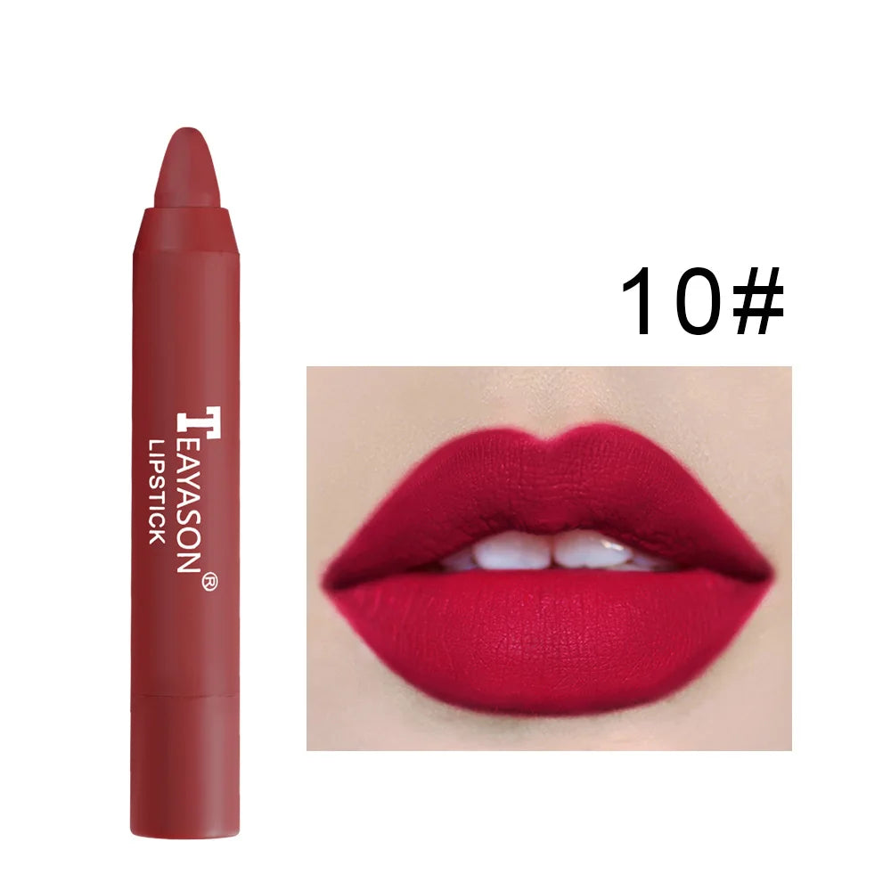 TEAYASON Velvet Matte Lip Crayon – Long-Lasting High Pigment
