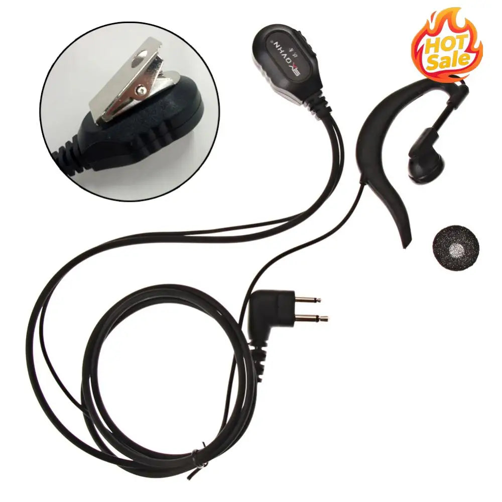 2 Pin Earpiece Headset Comfortable Earpiece Headset PTT MIC Accessories for Motorola GP88/300/2000 CT150 P040 Radio Oasis Select