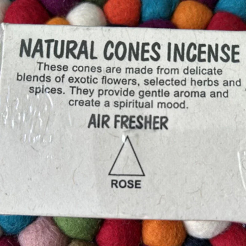 Handmade LotusCone Incense Premium SandalwoodPagoda Aromatherapy for Yoga/Meditation,Natural Home Fragrance Spiritual Cleansing Oasis Select rose