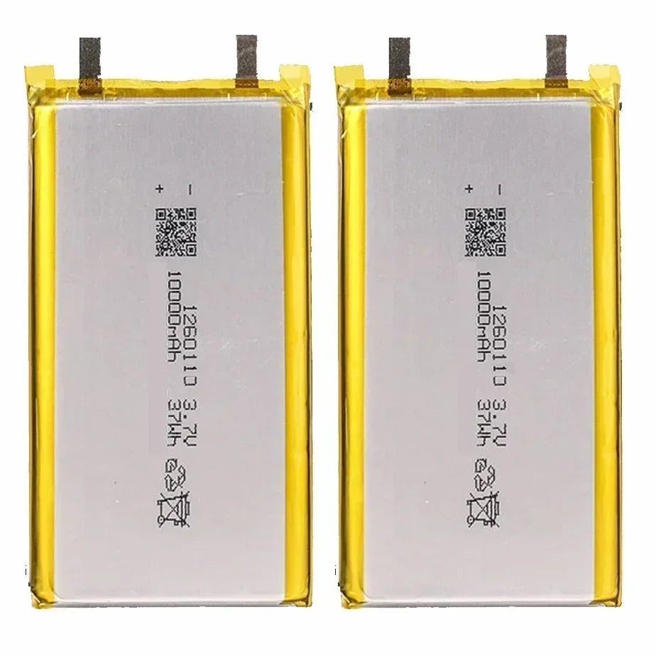 Rechargeable Batteries 3.7V 10000mAh 1260110 Li-polymer Battery Lithium Polymer for Toy Power Bank GPS Laptop Camping Lights Diy Oasis Select 2PCS